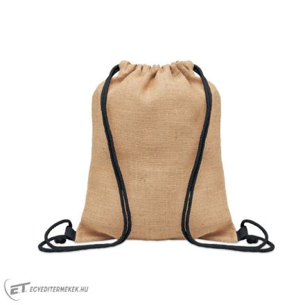 Juta húzózsinóros táska