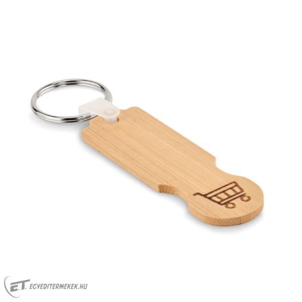 Bambusz érmés kulcstartó