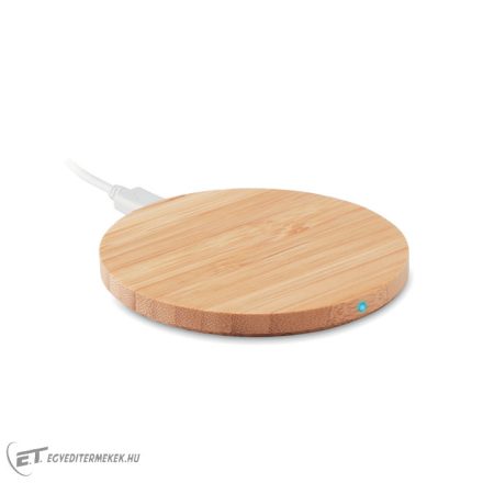 15 W bambusz vez.nélküli töltő