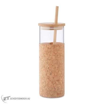 Üveg pohár védőtokkal 450 ml