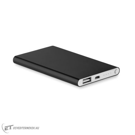 4000 mAh alumínium powerbank