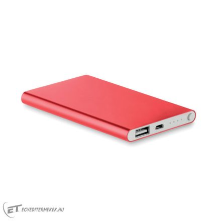 4000 mAh alumínium powerbank