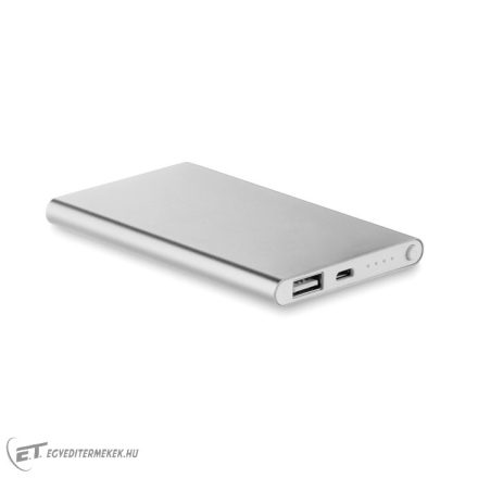 4000 mAh alumínium powerbank
