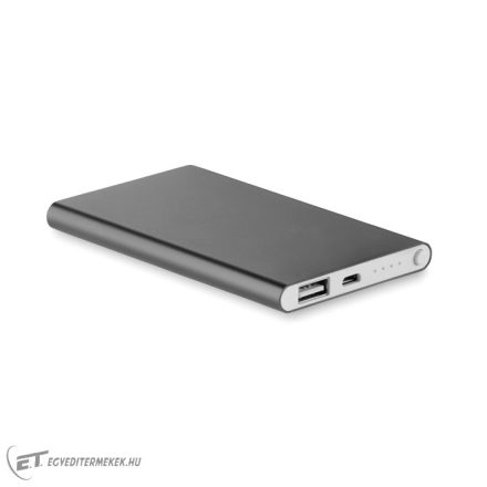4000 mAh alumínium powerbank