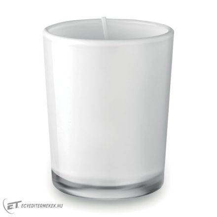 Kis gyertya üveg tartóban