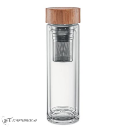 Duplafalú üveg palack, 400 ml